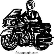 motorrad, polizist motorrad, polizist