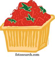 Strawberries in Basket