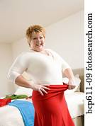 kvinne, vising, vekttap, med, waistband