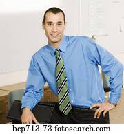 Portrait of businessman in office