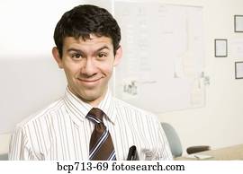 Portrait of businessman in office