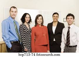 Portrait of businesspeople in office