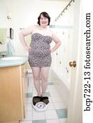 staande vrouw, op, schub