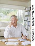 homem, preparar, finanças home, orçamento