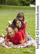 Family portrait outdoors