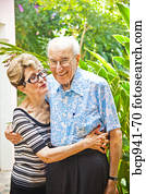 portrait of senior couple outdoors