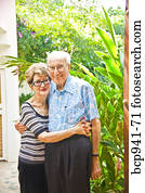portrait of senior couple outdoors