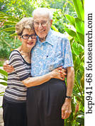 portrait of senior couple outdoors