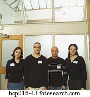 Portrait of four business colleagues.