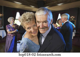 Senior couples on the dance floor.