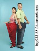 jeden, happy couple, showing off, ich, weight loss