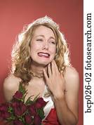 Beauty contest winner shedding tears