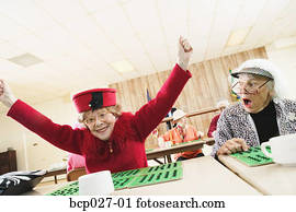 A female bingo winner