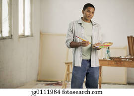 retrato, de, um, artista