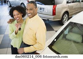 par, comprando, um, car