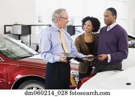 par, comprando, um, car