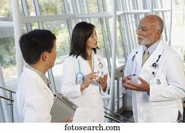 Group of doctors talking, North Bethesda, Maryland, United States