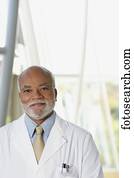 Senior male African doctor smiling, North Bethesda, Maryland, United States