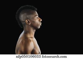 African man with mohawk hairstyle