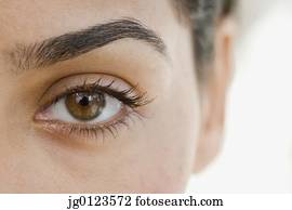 Extreme close up of African woman's eye