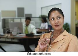 Portrait of African businesswoman looking sideways