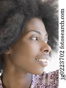 Close up of African woman