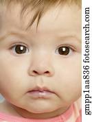 Close up of baby’s face