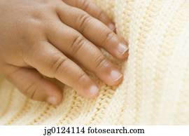 Extreme close up of Hispanic baby’s hand