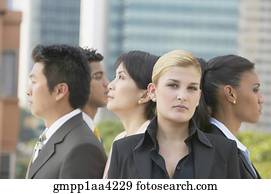 gesellschaft, von, multi-ethnisch, businesspeople