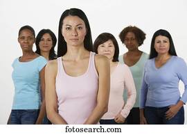 grupo, de, multi-étnico, mulheres