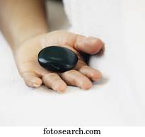 mulher, recebendo, tratamento spa, ligado, mão