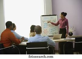 Multi-ethnic businesspeople having meeting