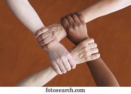 multi-ethnisch, frauen, halten, handgelenke