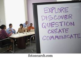 multi-étnico, businesspeople, tendo, reunião