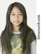 Asian girl with long hair