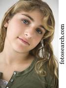 Close up of girl with long hair