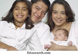 Portrait of Hispanic family