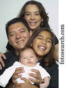 Portrait of Hispanic family