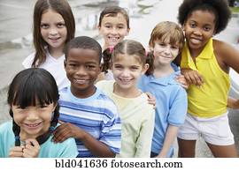 gesellschaft, von, multi-ethnisch, kindern