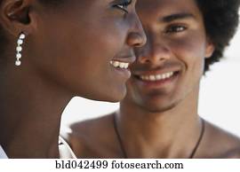 Close up of South American couple