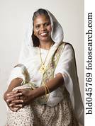 African woman wearing traditional dress