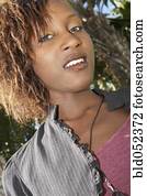 Low angle view of African woman