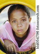 Mixed Race girl crying