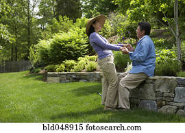 Hispanic couple laughing
