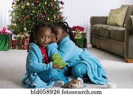 African sisters telling secret