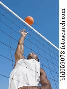 homem africano, voleibol jogo