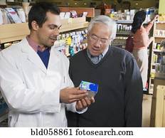 insulano pacífico, farmacêutico, ajudar, cliente