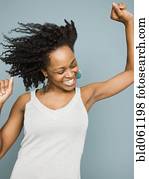 African woman dancing