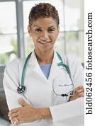 Cape Verde doctor in lab coat