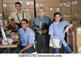 colegas trabalho, em, despacho, escritório